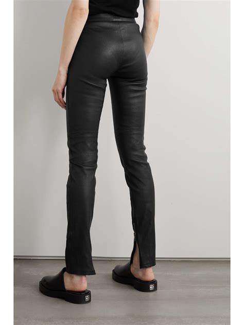 GIVENCHY Overlock leather leggings 